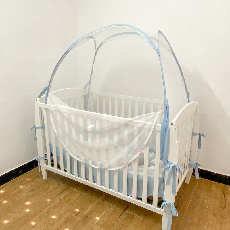 免安装防摔婴儿床 蚊帐 加厚钢线亚马逊工厂直销弹出式折叠蒙古包