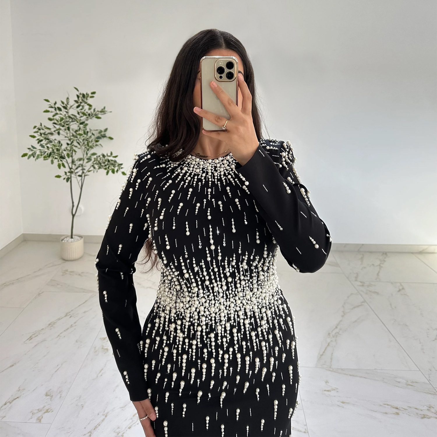 C7767 AliExpress transfronterizo Amazon 2026 nuevo vestido de mujer de diamantes calientes vestido de cadera ligero vestido de cena de lujo image 4