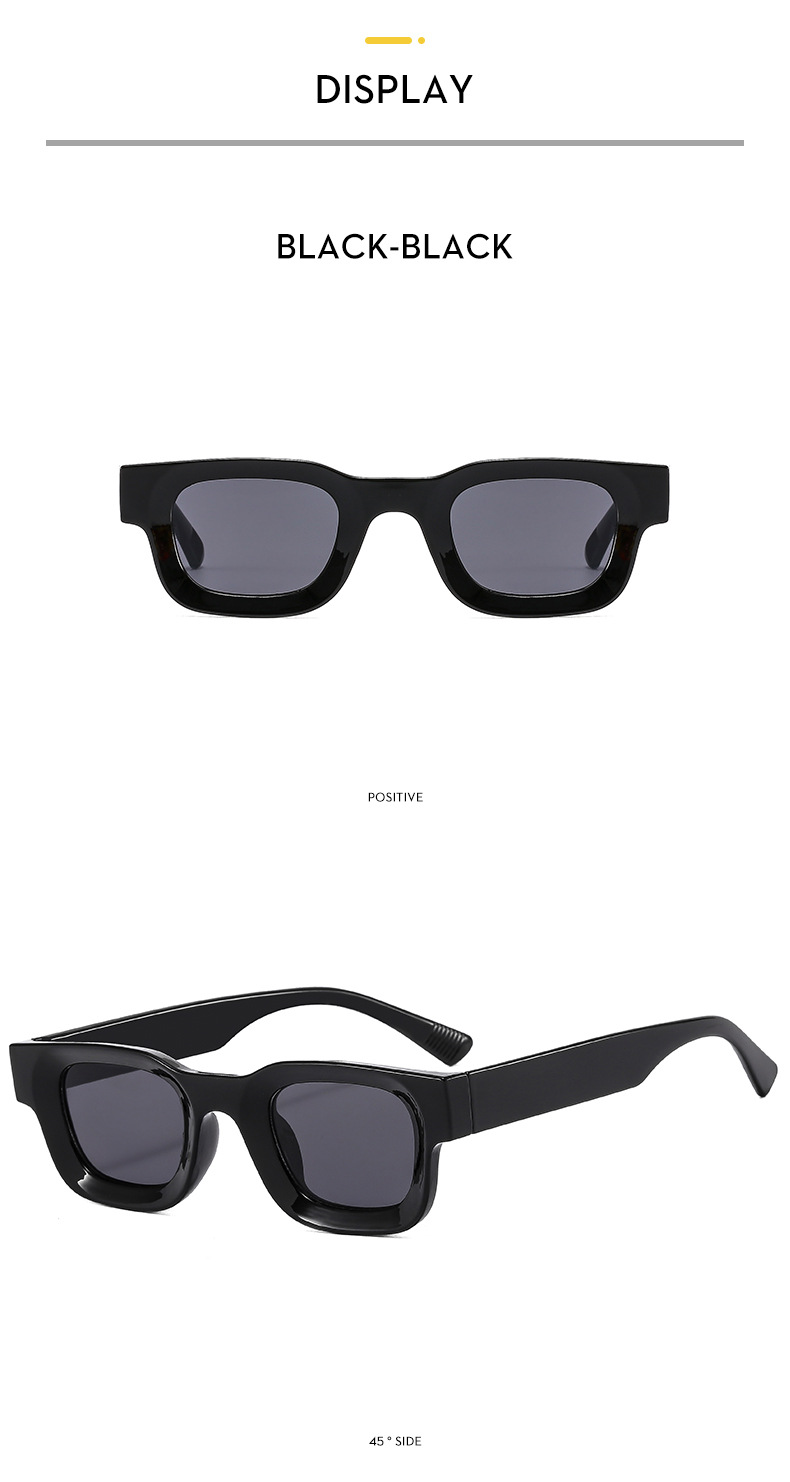 Small Frame Concave Square Hip Hop Punk Sunglasses For Cycling_voghion.com