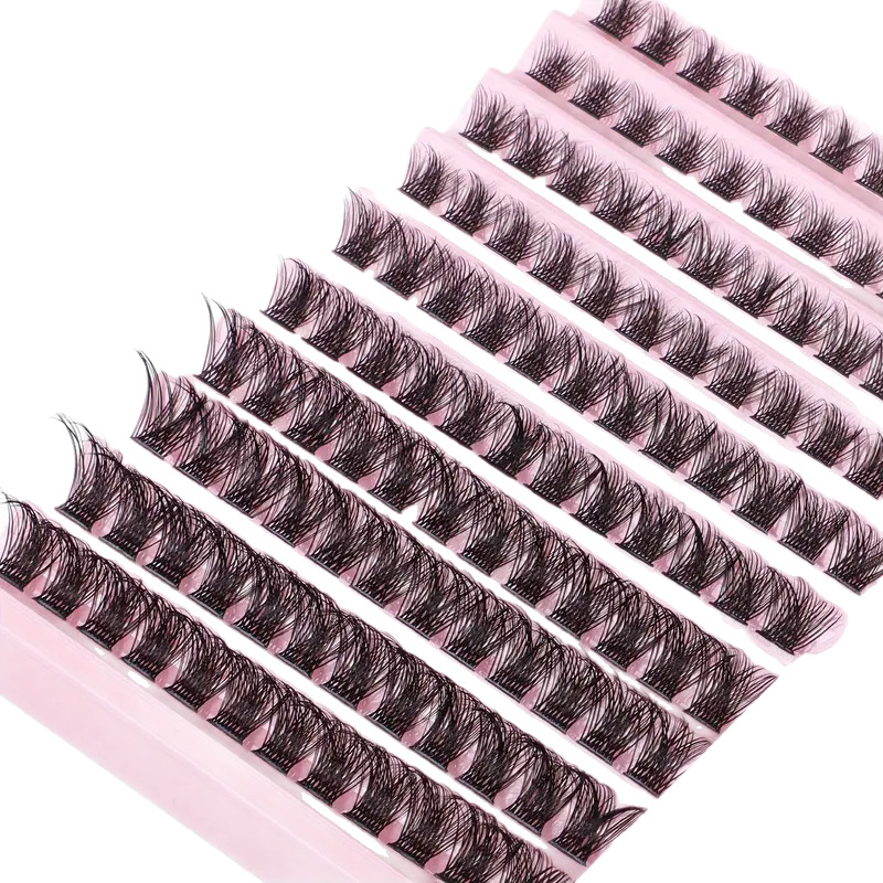 Nuevo producto conjunto de bricolaje de pestañas postizas europeas y americanas con herramientas D rizado grueso rizado auto-injerto pestañas segmentadas cabello fundido en caliente