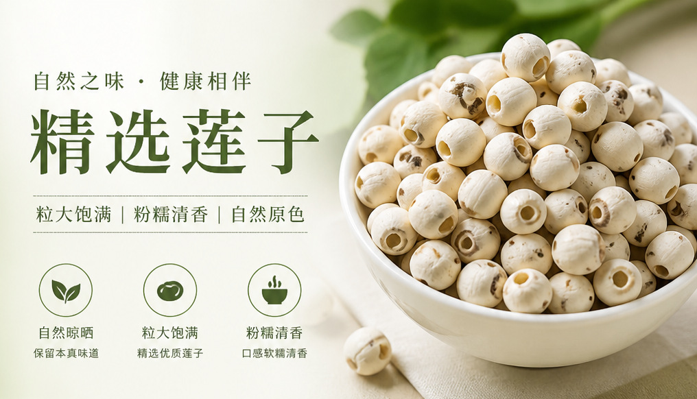 Dried Coreless Lotus Seeds Xiang Lian 1000g Hunan Origin for Soup Congee and Herbal Cooking overview