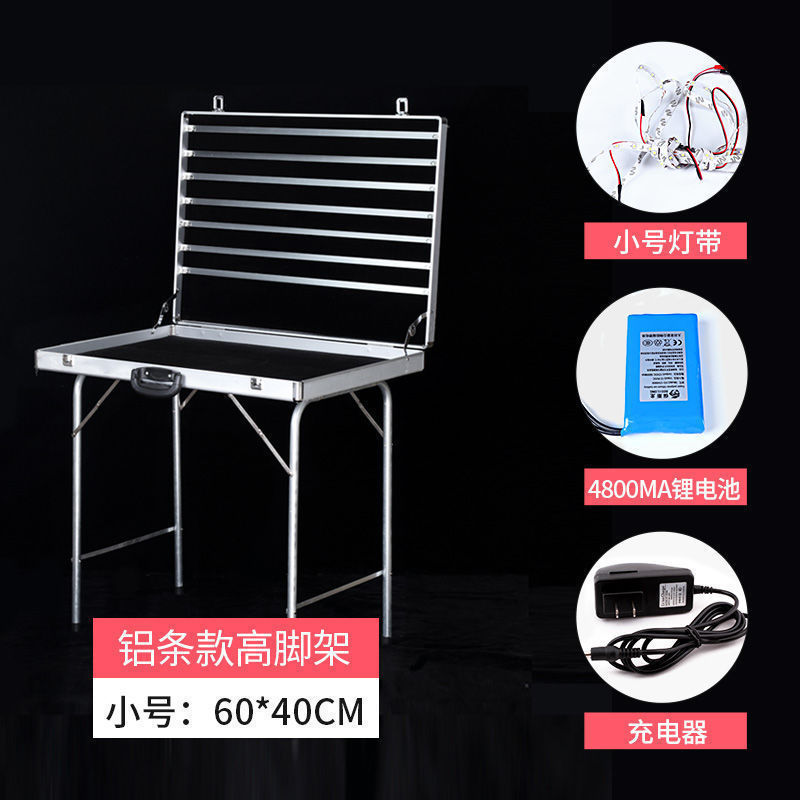 摆摊箱夜市摆摊神器地摊箱首饰箱多功能可折叠饰品展示架桌铝箱|undefined