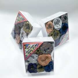 跨境外贸爆品天然水晶洞空心玛瑙电镀彩色原石小礼盒居家摆件