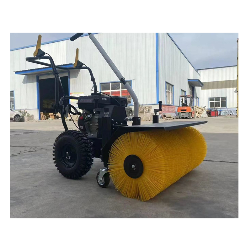6.5马力毛刷扫雪机手电启动四冲程抛雪推铲一体机出口款清雪机厂