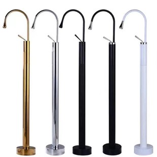 Floor-Standing All-Copper Faucet for Home and Hotel Use, Vertical High Basin Hot and Cold Water Floor-Standing Faucet, Floor-Standing Bathtub Faucet