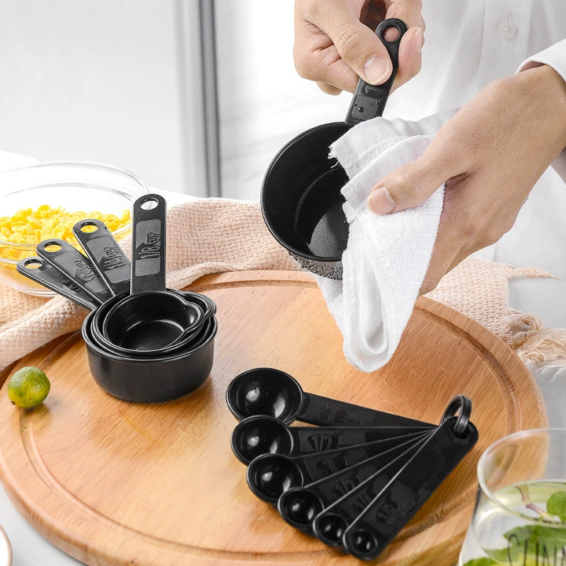 Plastic measuring cup, measuring spoon, set scaled for home use, 11 pieces