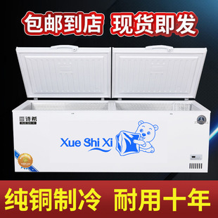 Xueshi Freezer Commercial Large Capacity Horizontal Freezer Refrigerated Freezer Dual-purpose Oversized Freezer Meat Cabinet Ice Cream Cabinet