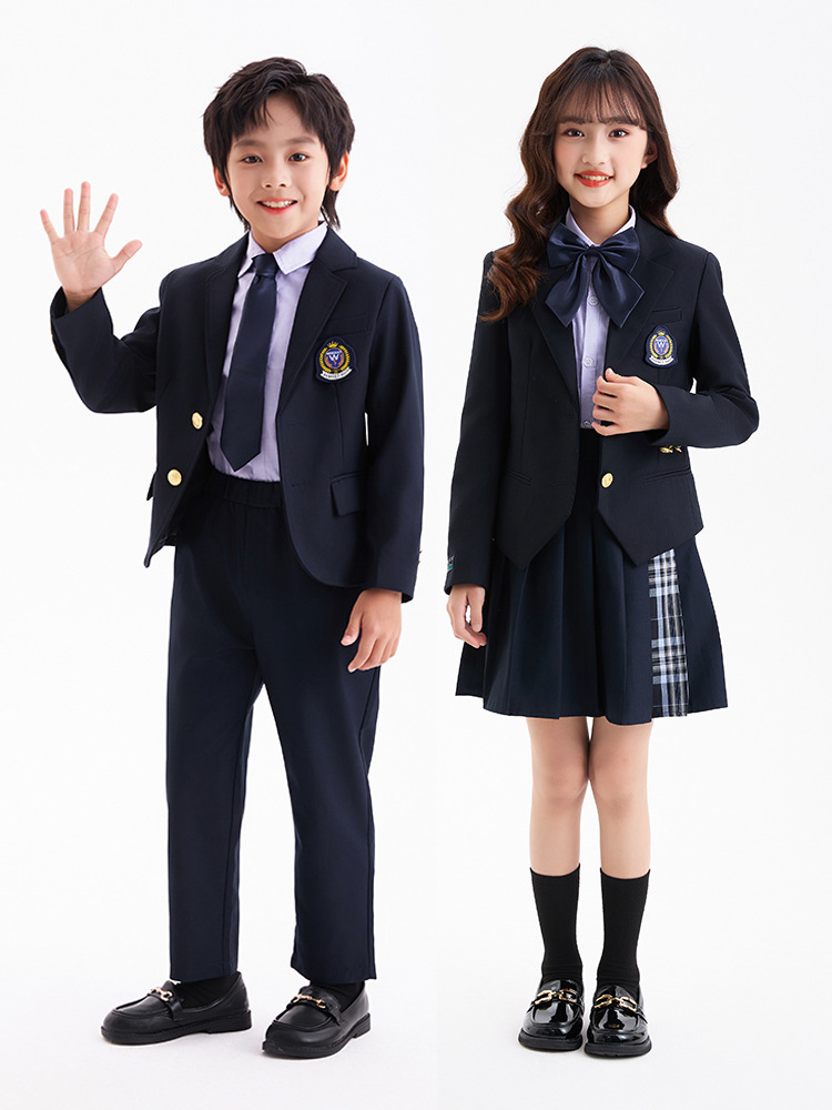 영국 스타일 학교 유니폼 세트 유치원 정원 제복 초등학교 학생 클래스 유니폼 Jk 유료 스커트 세트 가을 재킷 바지