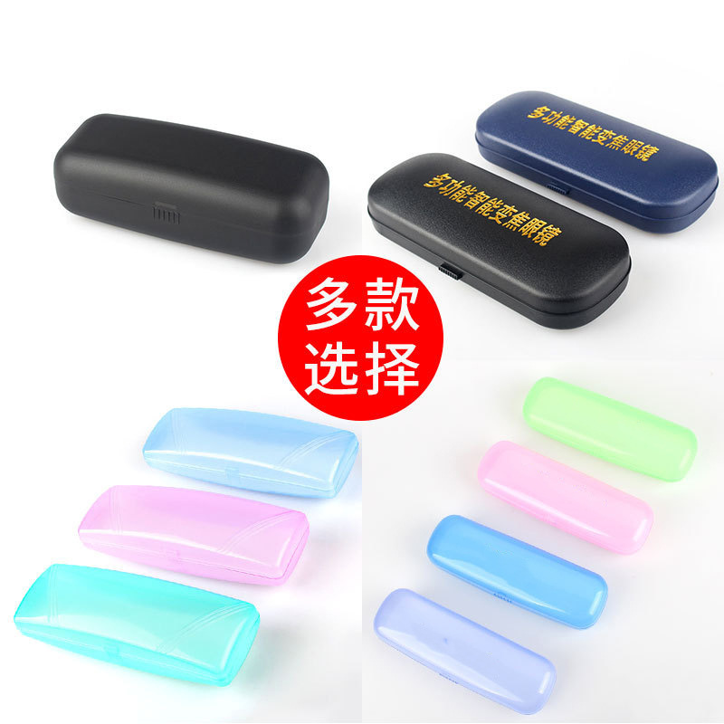 Factory wholesale sunglasses box optical glasses box plastic box optical glasses box reading glasses flat box Black