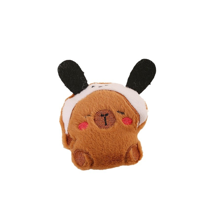 Nuevo lindo colgante de felpa Kapibala de dibujos animados creativos muñeco de carpincho bolso llavero pequeño colgante