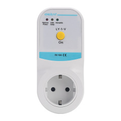 跨境新款欧盟LY-1-V计量插座220V 16A过欠压保护过流过载保护功能