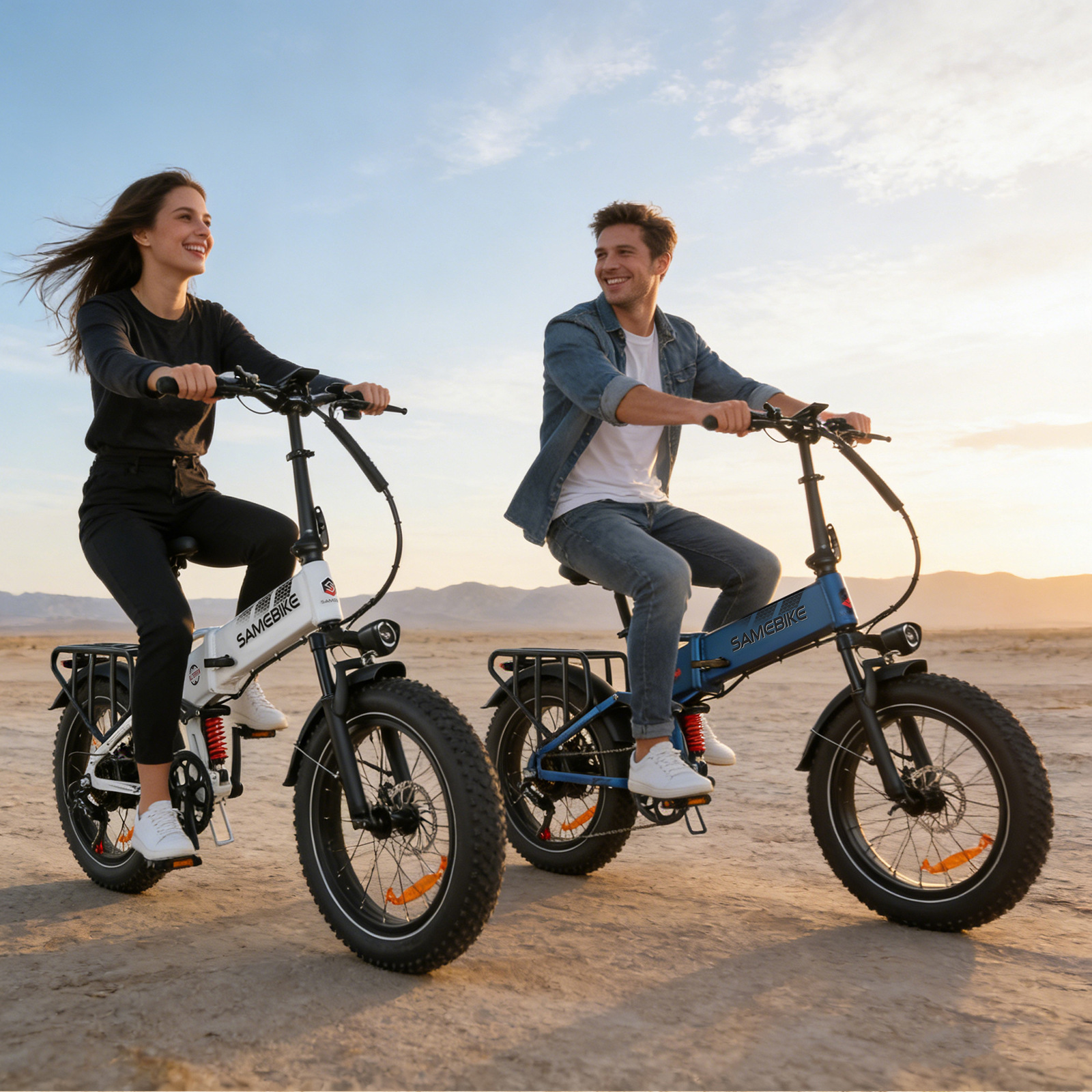 20-inch folding electric bicycle with 20×4.0 fat tires, in stock at overseas warehouse, available for one-piece drop shipping and cross-border supply