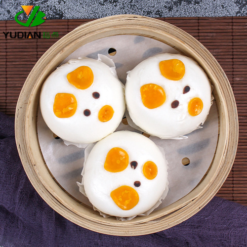 Red Bean Pork Buns Cantonese Morning Tea Pastries Handmade Red Bean Filling Buns Frozen Noodles Breakfast Buns Semi-finished Products Wholesale