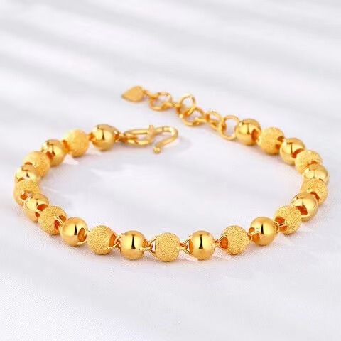 Gold-plated South Sea Pearl Gold Bead Necklace for Women, Fashion Gold Bead Jewelry Live Streaming E-commerce Factory Supply Wholesale