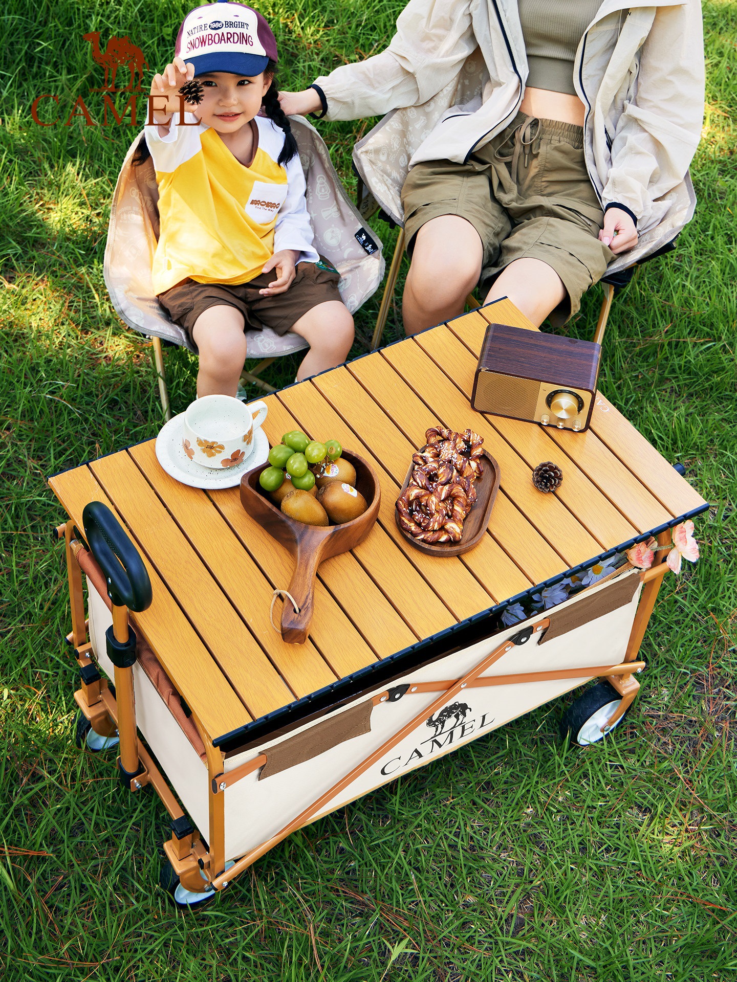 Camel camper portátil tabla de mesa plegable camper mesa de hamburguesas mesa de comedor al aire libre acero al carbono hogar equipo de picnic