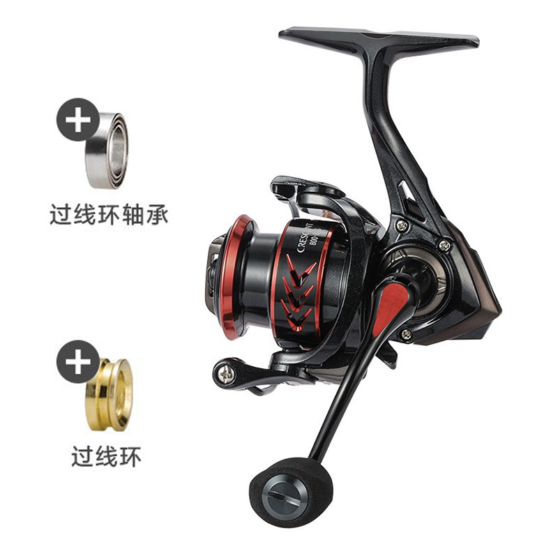 Sr. carrete insignia miniatura carrete de pesca luya rueca 1000 tipo carrete de pesca corriente caballo boca blanco raya carrete de pesca