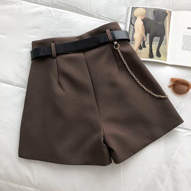 Suit, shorts, base boots, casual trousers, high waist