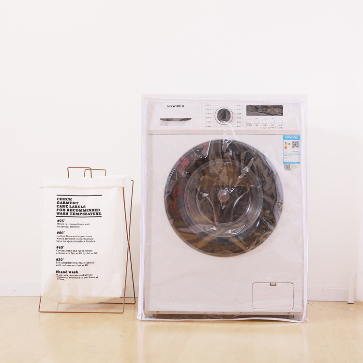 PVC transparent household washing machine dust cover automatic drum washing machine cover sunscreen gray transparent cover wholesale