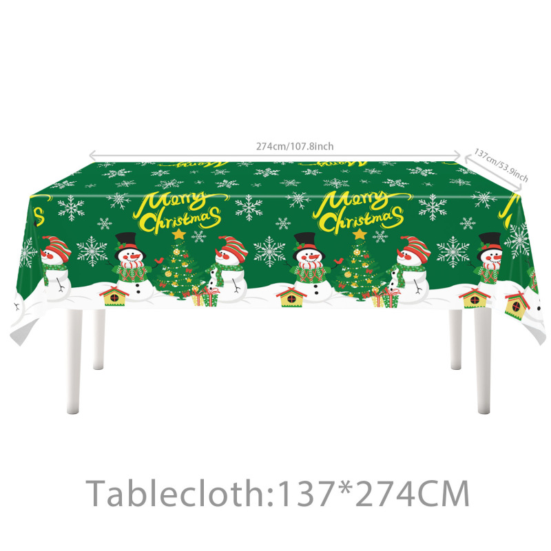 Merry Christmas圣诞节桌布一次性派对节日桌布pe桌布派对装饰品|undefined