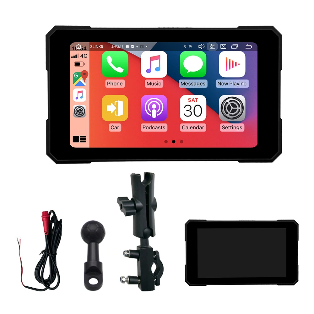 Мотоцикл мотоциклетная навигация по райдеру беспроводной CarPlay Apple 5-дюймовый IP67 портативный GPS-навигатор для мотоцикла