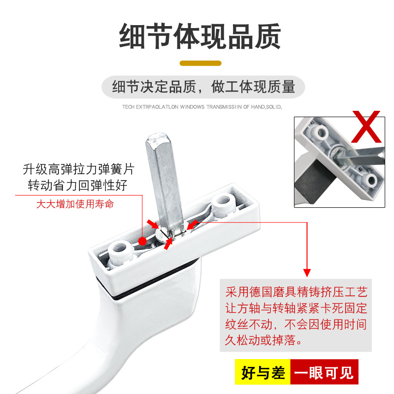 牌塑鋼門窗傳動執手外平開窗戶聯動把手鋁合金門窗轉動拉手鎖