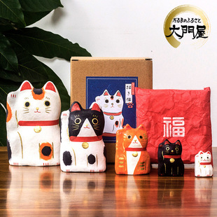 知日社日本高崎大门屋手工和纸套娃招财猫柴犬达摩大熊猫摆件礼物-阿里巴巴