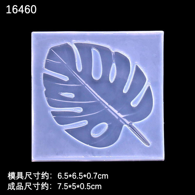 Espejo DIY cristal epoxi hoja de arce molde espejo Rosa hoja de tortuga hoja de silicona molde