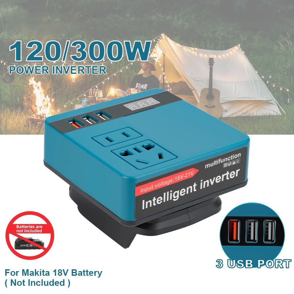Inverter de batería de litio Inverter de batería de litio AC220V / DC5V / 12V Inverter de trabajo al aire libre