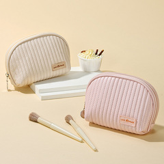 New semi-circle cake cosmetic bag cosmetic storage bag travel cosmetic bag wholesale mini clutch cosmetic bag