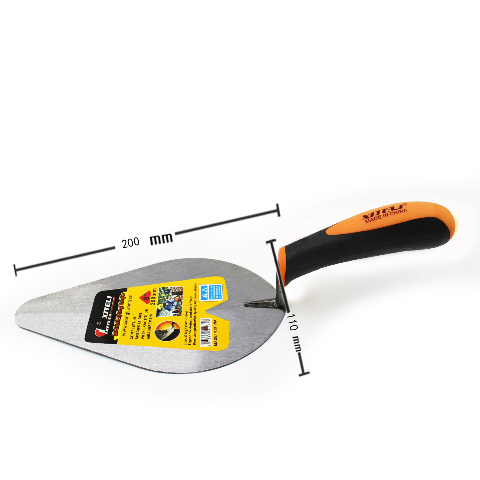 Herramientas directas de fábrica melocotón cuchillo de colocación de ladrillo al por mayor soporte de paleta cuchillo de azulejo de cabeza redonda puntiaguda ovalada