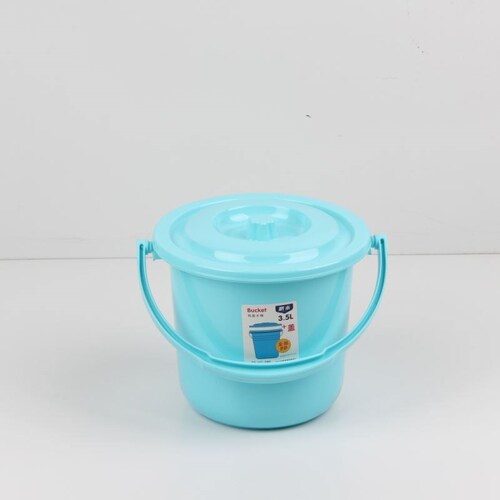 Household portable plastic bucket round laundry bucket with lid water bucket plastic bucket mop bucket small thickened water