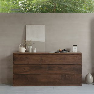 Simple Solid Wood Sideboard Japanese Style Chest of Drawers Modern Storage Cabinet Nordic Storage Bookcase Magazine Cabinet Sofa Side Cabinet