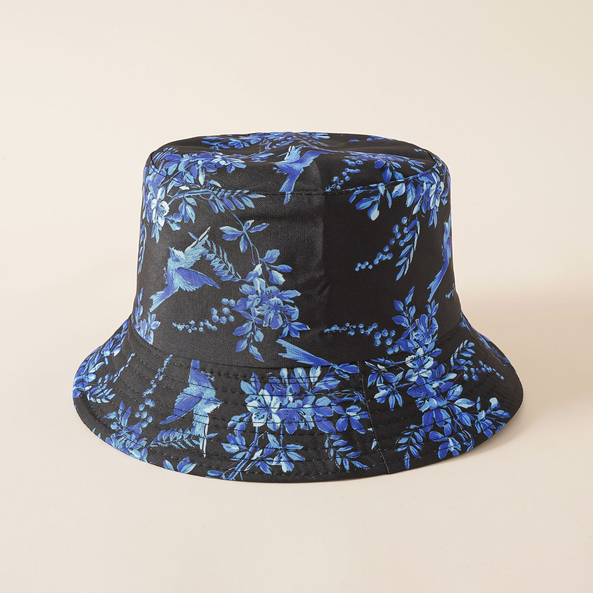 Sombrero de pescador sombrero de hoja de planta de moda de doble cara de desgaste creativo europeo y americano cuenca sombrero cubierta cara sombrero transpirable sombrero para el sol