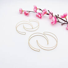 14K包金简约夹珍珠铜线手镯电泳电镀diy古风明制缠花绕线几何手圈