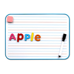 磁気四線三格の小さい白板の英語の落書きの両面はタブレットの子供のピンインのデスクトップの伝言板を拭くことができます。