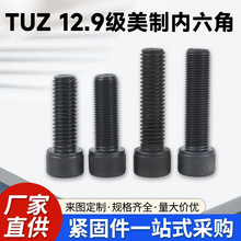 TUZ12.9级美制内六角螺栓 发黑高强度螺栓圆柱头杯头螺丝合金钢