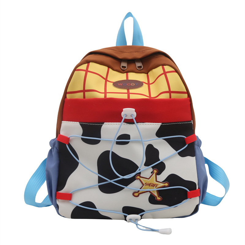 Nuevo patrón de tendencia jardín de infantes mochila para niños de clase pequeña, niños y niñas de 4 - 6 años de edad, mochila ligera para reducir la carga