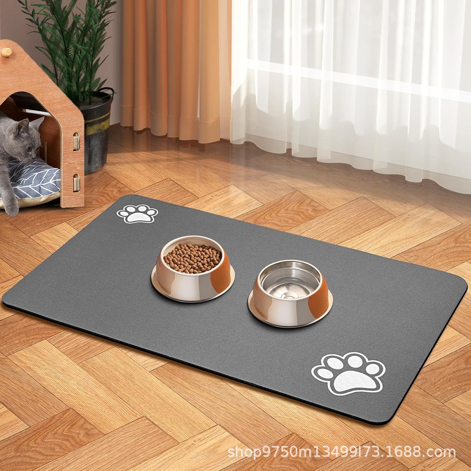 발자국 - 진한 회색