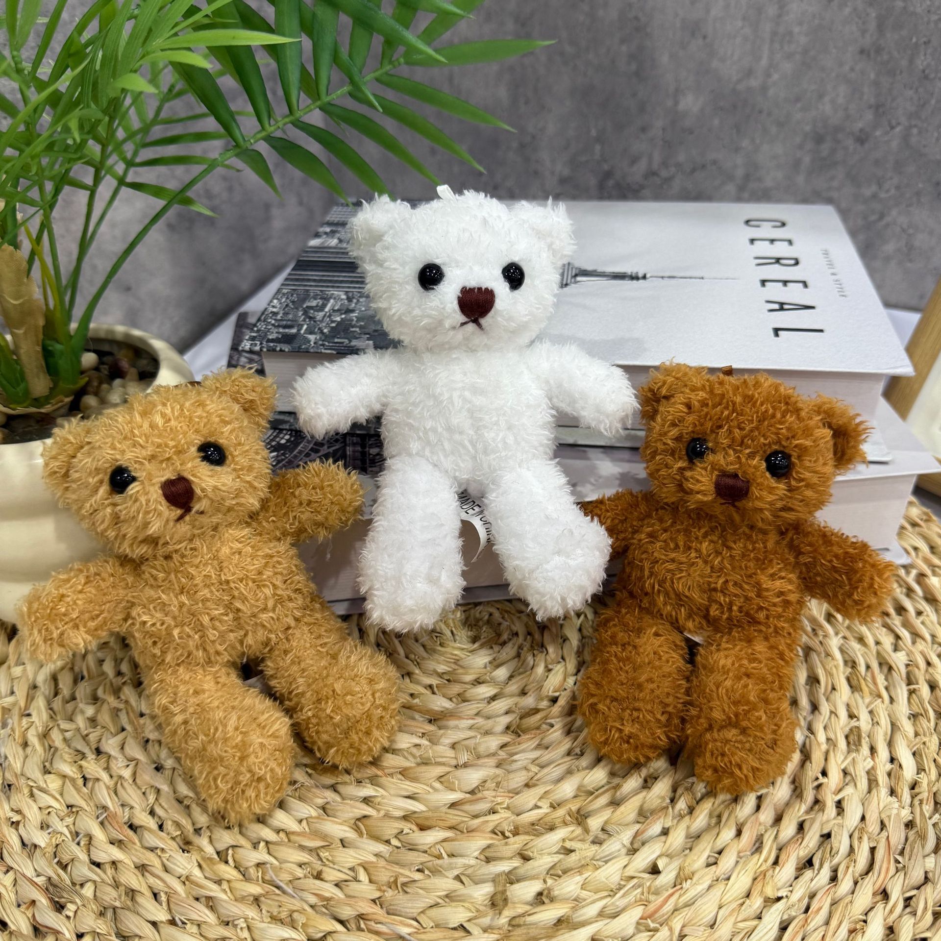 Teddy Bear juguete de peluche colgante llavero se puede imprimir LOGO Teddy Bear muñeca vestir Teddy Bear muñeca agarrar máquina de muñeca