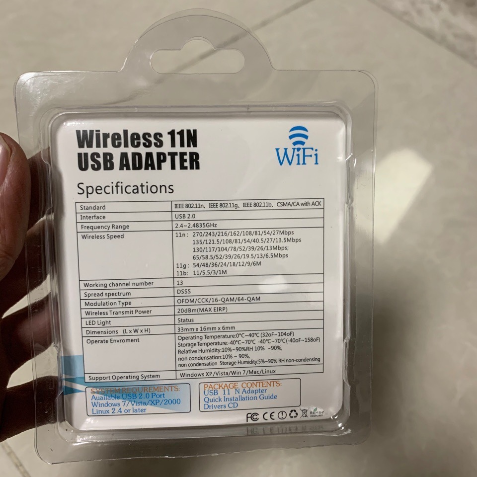 Adaptador WiFi RTL8118 150M, mini tarjeta de red USB para portátil, con controlador