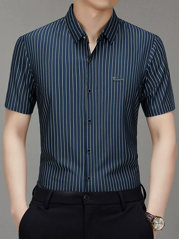Summer silk elastic shirt, high-quality style