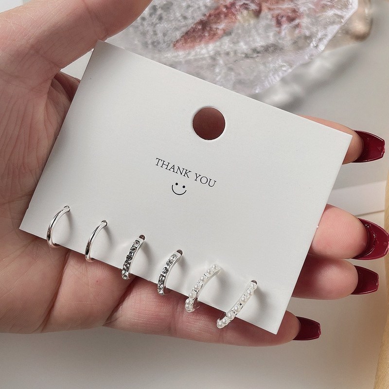 女性用コンパクトミニインズピアス S925 シルバー針 1週間ピアス 7点セット 爽やかで甘い組み合わせ|undefined
