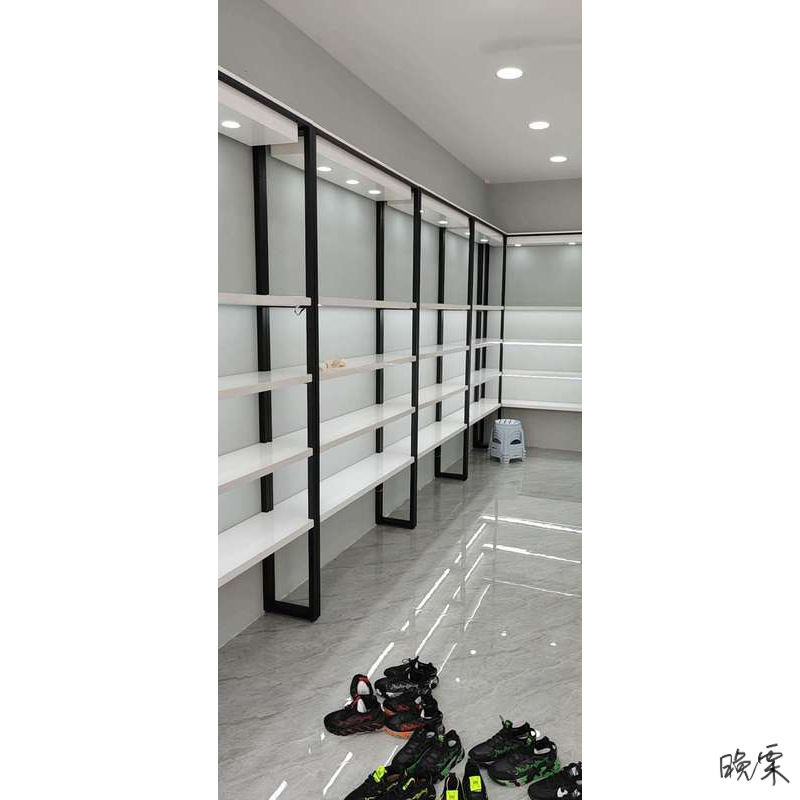 上墙鞋架展示架香水商用店铺鞋子展示童鞋包包陈列柜落地式货架
