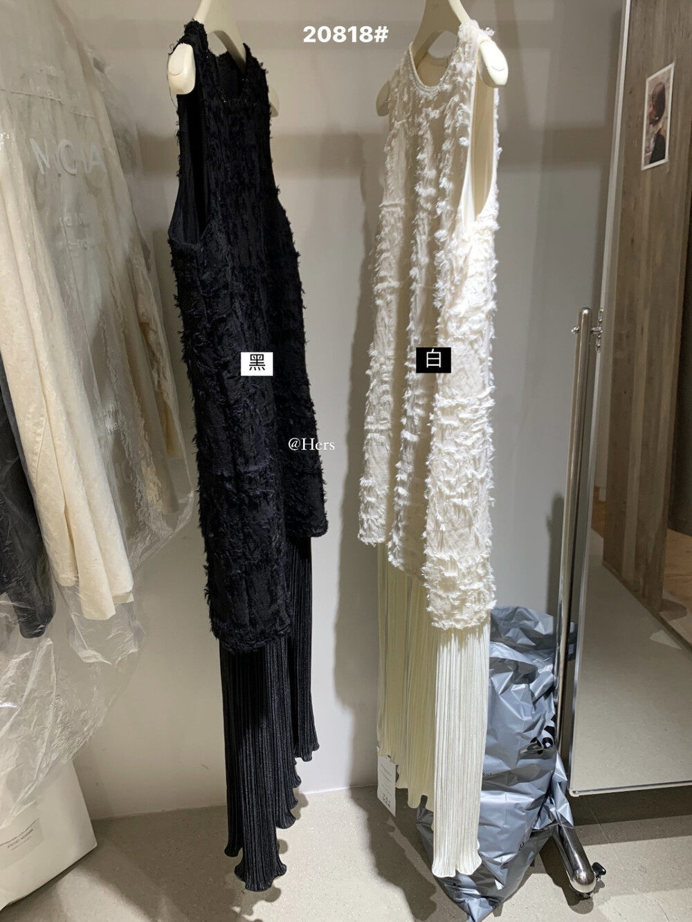 Đầm maxi nữ thắt eo cổ tròn không tay ren phối quý phái — màu đen, màu trắng chi tiết 22