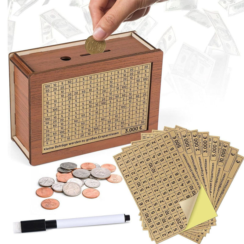 Caja de dinero transfronteriza con contador de la calidad de la casa Contador objetivo alcancía niños caja de regalo artesanías