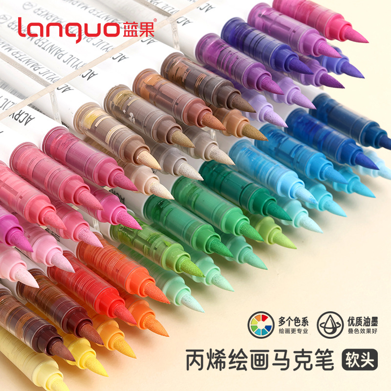 Lápiz acrílico recto de 126 colores de fruta azul transfronteriza