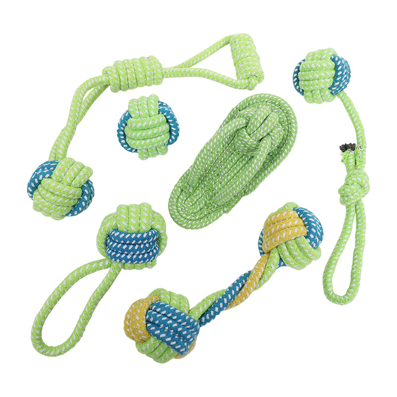 Mascotas suministros para mascotas juguete cuerda perro mordedura-resistente cuerda algodón cuerda juguete perro molar mordedura-resistente cuerda nudo bola