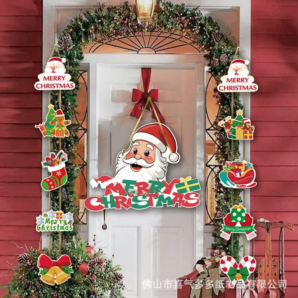 New Christmas Door Hanging Couplet Letters Merry Christmas Christmas Banner Shopping Mall Decoration