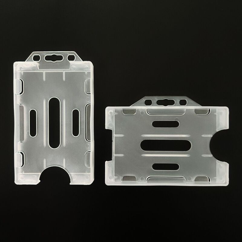 Pp Translucent Frosted Card Holder Medical Staff Work Permit Protective Cover Double-Sided Card Id Card Holder