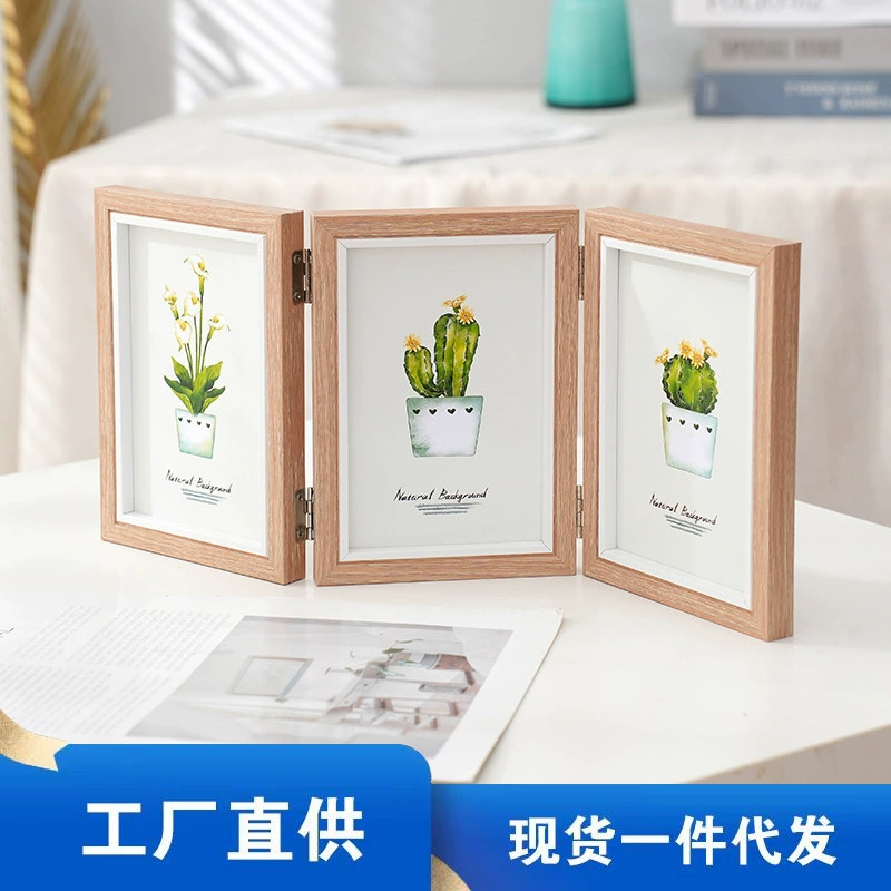 Folding foldable double-sided photo frame, 6 inches, 7inch
